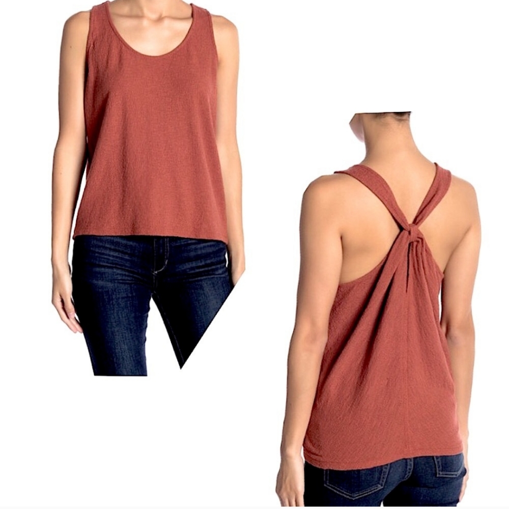 Orange Madewell Tank Crepe